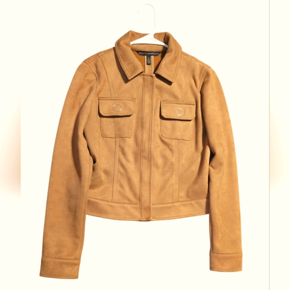 Whitehouse Black Market Tan Suede Women's Jacket